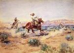 Charles Marion Russell - Abseilen ein Wolf