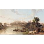 David Roberts - A View Of The Palace Of The Caesars, Rom, am Tiber