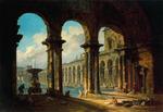 Hubert Robert - Ancient Ruins Serving als Public Bath