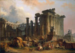 Hubert Robert - Ruinen eines dorischen Tempels