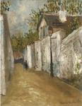 Maurice Utrillo - Rue Saint Vincent und das Haus mit einem Strohdach in Montmartre