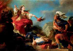 Charles-André Van Loo (Carle Van Loo) - Mademoiselle Clairon als Medea (große Version)